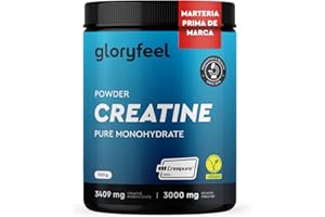 GLORYFEEL Creatina Monohidratada 500 g (Creapure®) - Polvo Micronizado 99,99% puro - 147 porciones de Creatina Monohidrato, 3409mg por día - Materia prima de primera calidad de Alemania - Sin aditivos