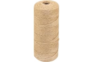 Hilpaty Corda di Iuta Naturale 2mm 200M Spago Corda per Decorativa, Giardinaggio, Artigianato, Fai da te, Imballaggio Regalo, Floricoltura