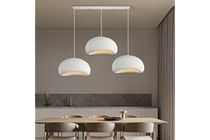 HEYUN Kreatywna Lampa Wisząca Wabi-sabi E27 Biały Żyrandol Z Polietylenu Nowoczesna Lampa Wisząca Na Stół Do Jadalni 3 Światła Oświetlenie Wewnętrzne Regulowana Dekoracja Domu(A2)