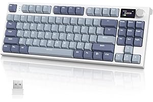 VGN GAMEPOWER x ATTACK SHARK K86 Tastiera Meccanica Wireless, Apex Pro TKL Gasket Tastiera Gaming RGB 75%, 2.4G/Bluetooth/USB-C con Schermo TFT, Manopola, Hot Swappable Interruttore Lineare, PC/MAC