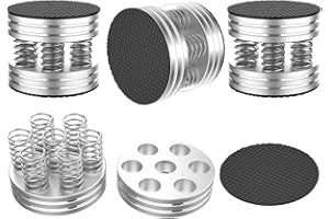 Tertullus 4 Pcs Spring Speaker Isolation Feet Turntable Feet For Hifi Devices Amplifier Turntable Dac Recorder Cd (FT4437-Silver)