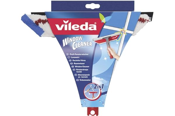 Vileda - 123385 - Raclette Vitre Active 2 en 1