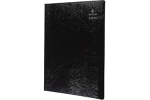 Collins - Leadership - 2026 12 Month Calendar Year Planner, Week-To-View with 1/4 Hourly Appointments Diary, A4 - Black (CP6740.99-26)