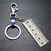 Produktbild DollylaStore Schlüsselanhänger Schlüsselanhänger 5cm Silber Herrscher Anhänger Legierung PU Leder Schlüsselanhänger Geldbörse Handtasche Keychain Geschenk (Blau)