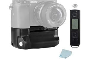 Mcoplus mk-a6300 Pro batteriegriff mit 2.4G LCD Display Wireless Fernbedienung für Sony A6400 A6300 A6100 A6000/ ILCE-6300/6000 Arbeit mit 1 oder 2 NP-FW50 Akku, Mcoplus Reinigungstuch…