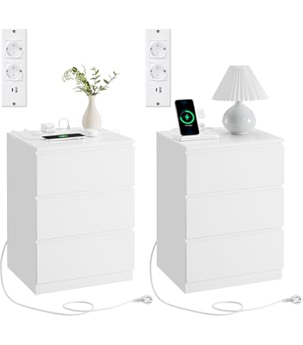 VidaXL Mesita De Noche Aparador Mesilla Auxiliar Cama Armario De Dormitorio Habitación Organizador Almacenamiento De Madera Maciza Reciclada
