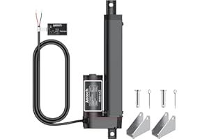 Justech 12V DC 1500N 150mm Motore Attuatore Lineare Multifunzione per Sollevatore Corsa Motore Elettrico con Staffe Montaggio per Auto Automobile RV Elettrico Apricancello Macchine Industriale - Nero