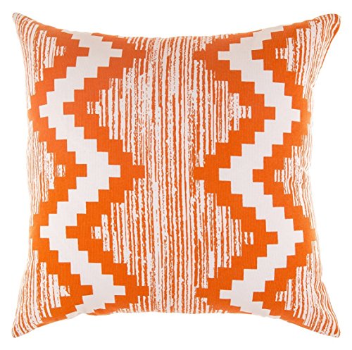TreeWool®, (2er Pack) Ikat Chevron Design Baumwolle Dekoratives Kissenbezüg (Orange, 40 x 40 cm) - 2