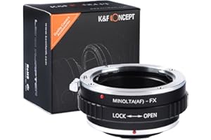K&F CONCEPT® Minolta(AF)-FX Objektivadapter Adapter Fuji Objektiv Adapterring für Minolta AF Objektiv auf Fujifilm X-Mount Bajonett Systemkamera Fuji Finepix X-T1,X-E2,X-E1,X-A1,X-M1,X-Pro1