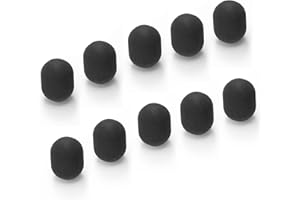 Copertura in schiuma Cubilux per microfono Lavalier, parabrezza, antivento, antivento per mini microfono Lavalier wireless, confezione da 10