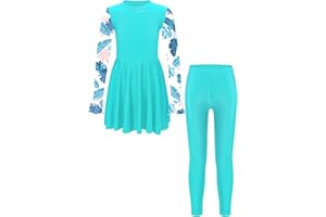 Freebily Mädchen Muslim Badeanzug Islamische Bademode Hijab Burkini Kinder Full Cover Badebekleidung Sonnenanzug Swimwear