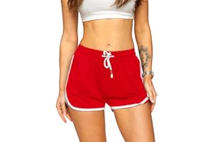 Hanyomo Donna Atletico Yoga Fitness Pantaloncini in Cotone Terry Palestra Running Bodybuilding Shorts di Spessore Medio