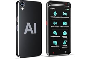 CARPOWER Appareil de Traduction Langue, Traducteur AI Intelligent de 138 Langues avec Écran 4,1 Pouces, Prend en Charge WiFi, Point D'accès, Traduction Hors Ligne et Traduction Bidirectionnelle Instantanée