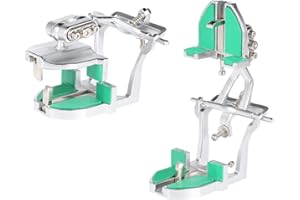 LKYLVEE Articulador semiajustable de laboratorio dental, articulador universal de dentadura, 3 articuladores dentales ajustables tipo 2 para modelo de yeso, con destornillador (verde)