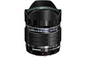Olympus M.Zuiko Objectif Digital ED 8mm F1.8 PRO, focale fixe lumineuse, compatible tout appareil Micro 4/3 (modèles Olympus OM-D & PEN, Panasonic série G), Noir
