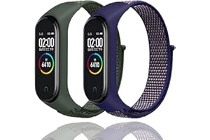 Keecuty Cinturino in Nylon per Xiaomi Mi Band 6/5/4/3 Cinturino in Nylon Regolabile Cinturino di Ricambio Compatibile XiaomiMi Band 6/5/4/3 per Donna Uomo