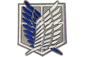BYFRI L'attacco Dei Giganti Cosplay Scouting Legione Recon Corpo Distintivo Zona Del Ricamo 6,8 X 8 Cm