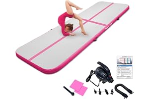 Uppblåsbar luftmatta, tumble track, 3 m/4 m/5 m, gymnastikmatta, 10 cm hög, halkfri gymnastikmatta för hem, utomhus, fitness