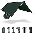 Forceatt Rain Tarp, 3,7 * 4,3 m Camping Bâche Imperméable avec 6 Points