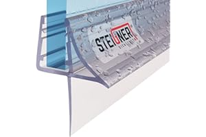 STEIGNER Guarnizione doccia, 70cm, per spessore vetro 6/7/ 8 mm, guarnizione dritta in PVC, UK09