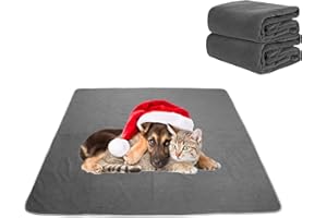 FLLIBERTÉ Tapis Education Chien, 77*107cm Tapis Pipi Chien Ultra Absorbant Tapis Apprentissage Propreté Chien Lavable Remplacement de l'Alese jetable pour Chiot Chat Chien (Gris)