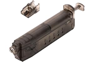 LUXSTELLAR Pistolas de juguete, recargador de balas, accesorios para pistolas de juguete, práctico cargador rápido de balas de aire comprimido de 6 mm para diversión continua (16 x 4 cm, negro, de plástico)