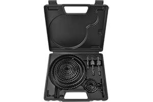 Gunpla Set di Seghe a Tazza 21 Pezzi per Legno 19-152mm, Kit Sega a Tazza con Piastra di Installazione Mandrini y Punte, Ideale per Legno Sottili, PVC, Metallo, Iron, Alluminio e Plastica