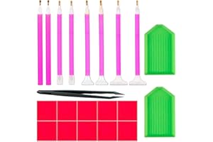 ELEVAPULSE 21 Pezzi Diamond Painting Kit Completo, Kit Diamond Painting, Adatto Per Pittura Diamantata Fai Da Te, Ricamo, Strumenti Di Nail Art E Tecniche Di Pittura, Diamond Painting Accessori