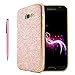 Produktbild Samsung Galaxy A3 2017 Hülle, Fraelc® SAMSUNG GALAXY A3 (2017) Handyhülle Glitzer Glänzende Weiche Silikon Schutzhülle Gold Rahmen TPU Case für Samsung Galaxy A3 (2017) SM-A320F Backcover - Rose Gold