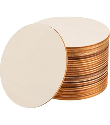 50 Pezzi Quadrati Legno Grezzo 10x10 Cm - Per Sottobicchieri Fai Da Te E Decorazioni - Foto 9