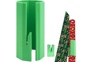 HTGWCG Coupe Papier d'emballage Cut Coupe Papier Cadeau Rouleau Rouleau de Papier Cadeau de Noël Dispositif de Coupe enroulé pour Halloween Anniversaire Vacances Papier Artisanal