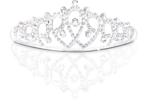 SHONCO Tiara Corona de Cristal con Diamantes de imitación Peine para Corona Nupcial Proms de Boda desfiles Princesas Fiesta de cumpleaños，Mujer Partido decoración en cumpleaños-A13