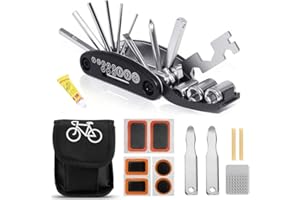 FYTHAO Kit Reparation Velo, Trousse d'outils de Vélo, Kit Réparation Pneu Velo, Accessoire Velo, 16 en 1 Outil Multifonction Vélo Réparation Outil, Kit Crevaison Velo pour Bicyclette, VTT, 14 Pièces