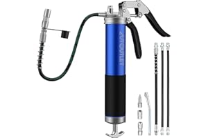 AUTOUTLET Smarownica 6000PSI z wężem ręczna dźwignia jednoręczny smarownica pistolet natryskowy do wkładów 400 cm³, masło zbiorcze, antypoślizgowa, grubsza sprężyna gwintowana, do przyczep