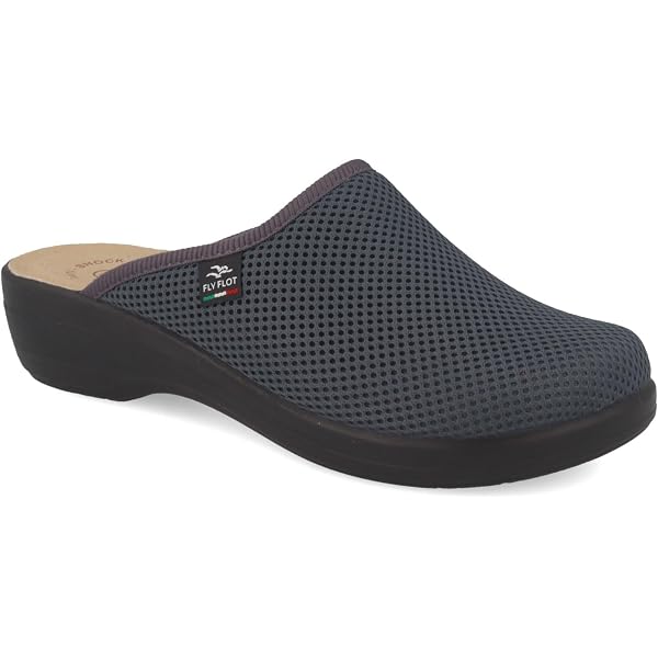 Fly Flot Pantofole Donna In Pelle Con Sottopiede Antishock E Chiusura A Strappo