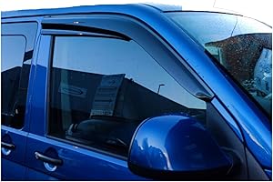EVOLUTION CAR SPARES Wind Rain Sun Smoke Deflectors Fits VW Transporter T5 T6 Sportline 2015 to 2021 LH and RH