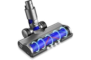 QWYTLROX Tête de rechange pour aspirateur sans fil Dyson V6, DC58, DC59, DC61, DC62, DC74, rouleau en forme de V avec LED, idéale pour tapis et sols durs, compatible interfaces A et B