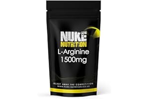 Nuke Nutrition L Arginine Capsules 1500mg - 60 Capsules - Nitric Oxide Supplement for Men & Women to Improve Muscle Strength, Endurance & Mass - Nutritional Pre Workout - Nitric Acid Pills for Energy