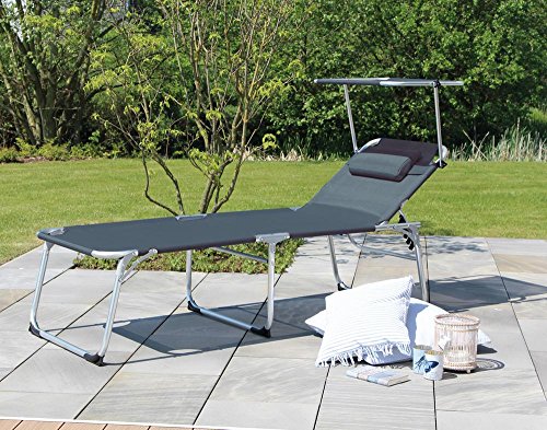 Preisvergleich Produktbild ALU 3-BEINLIEGE MIT DACH XXL TAUPE