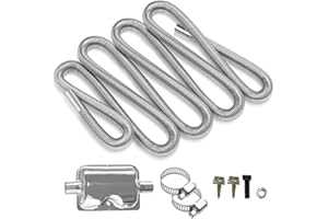 ZDQC Tubo Di Scarico 25 MM Con Silenziatore,Tubo Di Scarico Per Auto 300CM,Tubo Di Scarico Per Generatore Di Corrente,Silenziatore Tubo Di Scarico,Tubo Riscaldatore (300+Silenziatore)