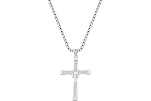 KEYCHIN Collar inspirado en cruz para entusiastas de los deportes rápidos, colgante de cruz, collar de acero de titanio, joyería periférica de película, regalo para fanáticos de la película, regalo