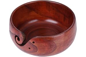 WEIYE Garnschale, Holz-Strickschale, groß zum Stricken und Häkeln, Holzgarnhalter