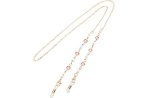 XXXFLOWER Sunglasses Chain Bead Glasses Strap Spectacle Cord Pearl Glasses Chain Eyeglasses Chain with Non-Slip for Reading Glasses Mask Elegant Glasses Lanyard Glasses String Around Neck Women