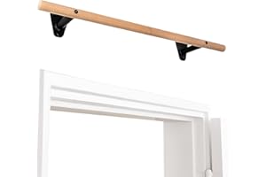 PULLUP & DIP Beech Wood Pull-up Bar for Wall Mounting Above Door Frame - 40mm Grip Bar for Pull-ups & Grip Strength - Wall Pull-up Bar for Home Gym