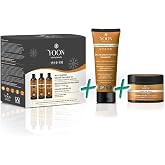 YOON 3'l&uuml; Premium Uzun S&uuml;ren Sa&ccedil; D&uuml;zleştirici & Sa&ccedil; Botoksu Kiti, S&uuml;lfatsız Tuzsuz Şampuan 250ml, Keratin ve Hyal&uuml;ronik Asit 