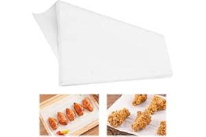 EXIN DEHCEN 100 Fogli di Carta Oleata per Alimenti 20 X 30 cm, Antiaderente Carta Alimentare da Imballaggio Alimentare Fogli di per Alimenti per Hamburger, Barbecue, Forno, Panini (Bianco)