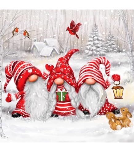 20 Servietten Mit Äpfeln, Zweigen & Zapfen – Winter- & Weihnachtsdesign | 33x33 Cm, 3-lagig, Made In Germany