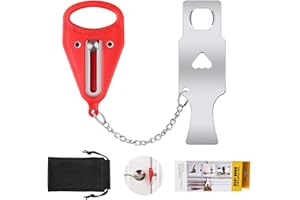 CYH Portable Door Lock, Travel Lock, Safety and Privacy Lock with Storage Bag Prevents Unauthorized Access for Travel Family Apartment Residence Hotel