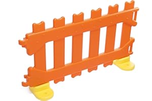 Italveneta Didattica - Recinzione Play Pen per Bambini, Colore Arancione, Dimensioni 60 x 110 cm per Singolo Pannello, 4 Pannelli Modulari con Piedini Gialli, Resistente, Adatta a Interni ed Esterni