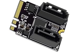 NFHK NGFF Key A+E PCI Express to SATA 3.0 6Gbps Dual Ports Adapter Converter Hard Drive Extension Card JMB582 2230